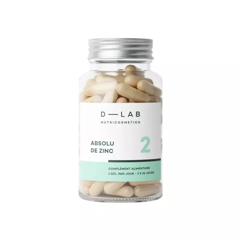ABSOLU DE ZINC 3 MOIS - Améliore la peau & des cheveux - Compléments Alimentaires D-Lab Nutricosmetics