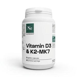 Vitamines D3 + K2-MK7 30 gélules Nutrimuscle