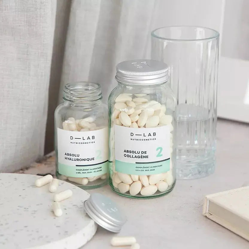 DUO NUTRITION-ABSOLUE 1 MOIS - Collagène & acide hyaluronique - Compléments Alimentaires D-Lab Nutricosmetics