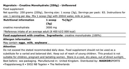 Impact Créatine 250g My Protein