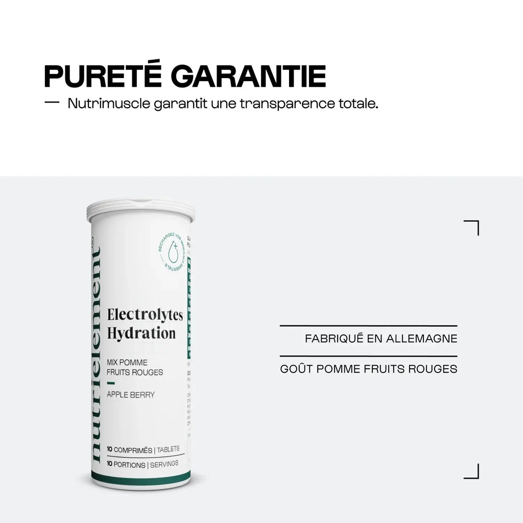 Electrolytes Hydratation - Pomme fruits rouges Nutrimuscle