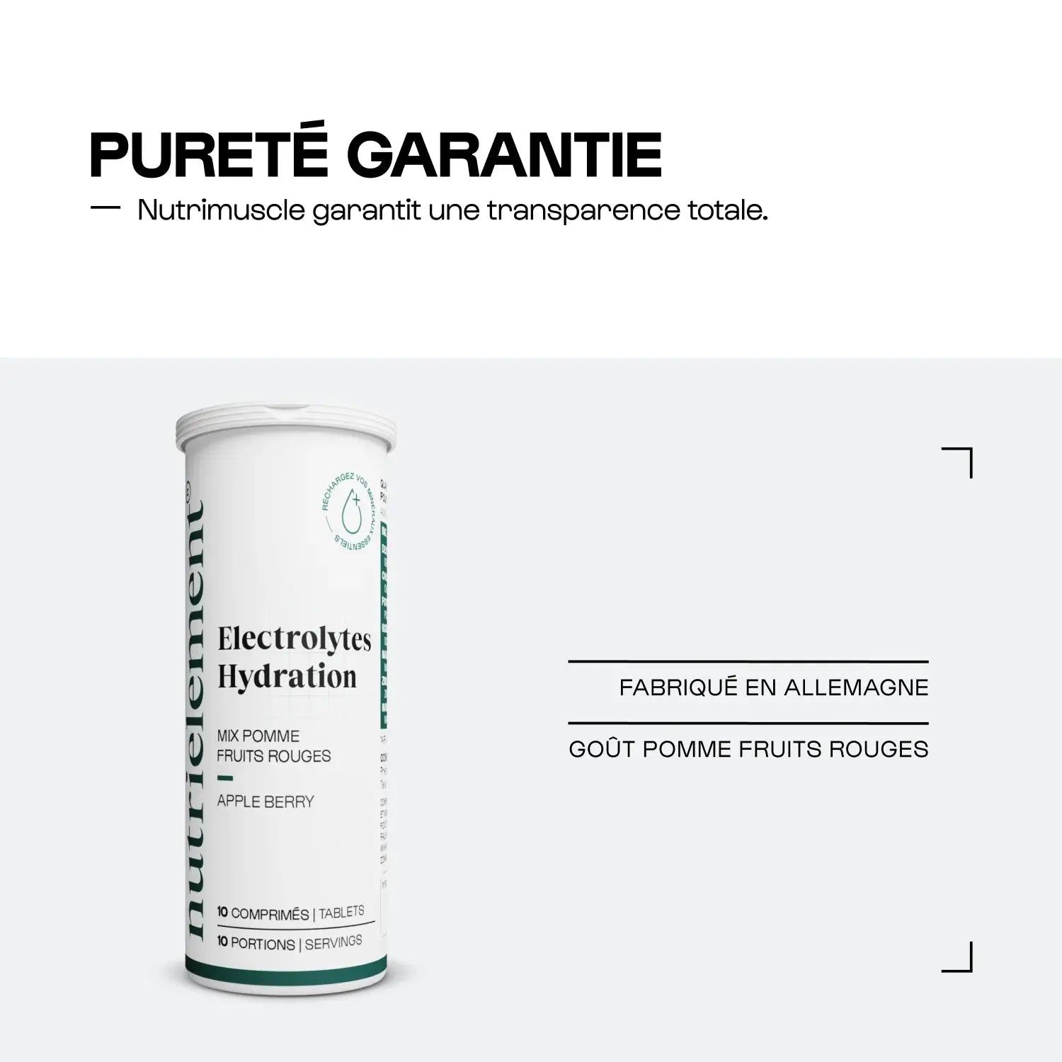 Electrolytes Hydratation - Pomme fruits rouges Nutrimuscle