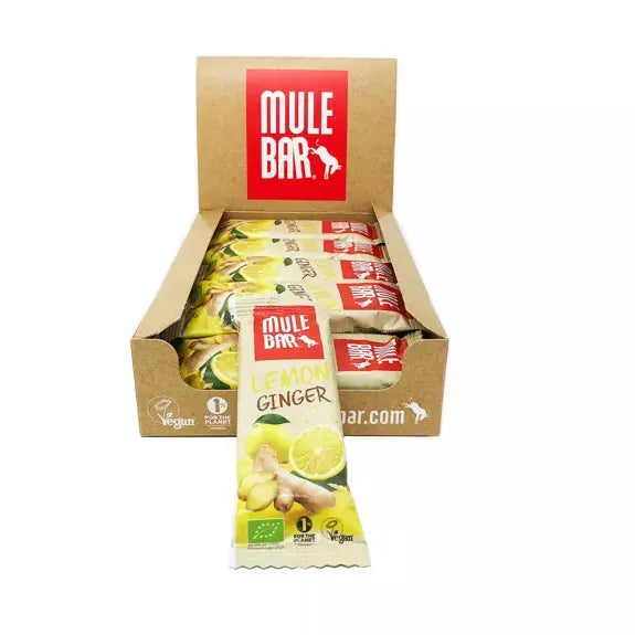 Barre céréales fruits bio & vegan Citron - Gingembre 40g Mulebar