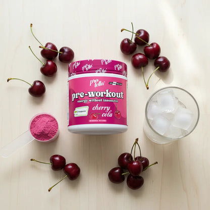 Protella Pre-Workout Cherry Cola flat lay